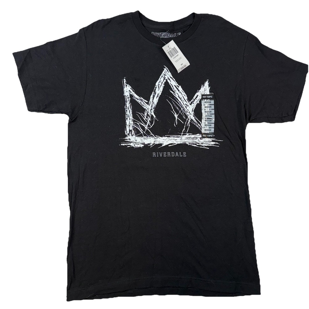 Riverdale Crown Logo T-Shirt M Black Hot Topic x Ripple Junction Jughead Jones